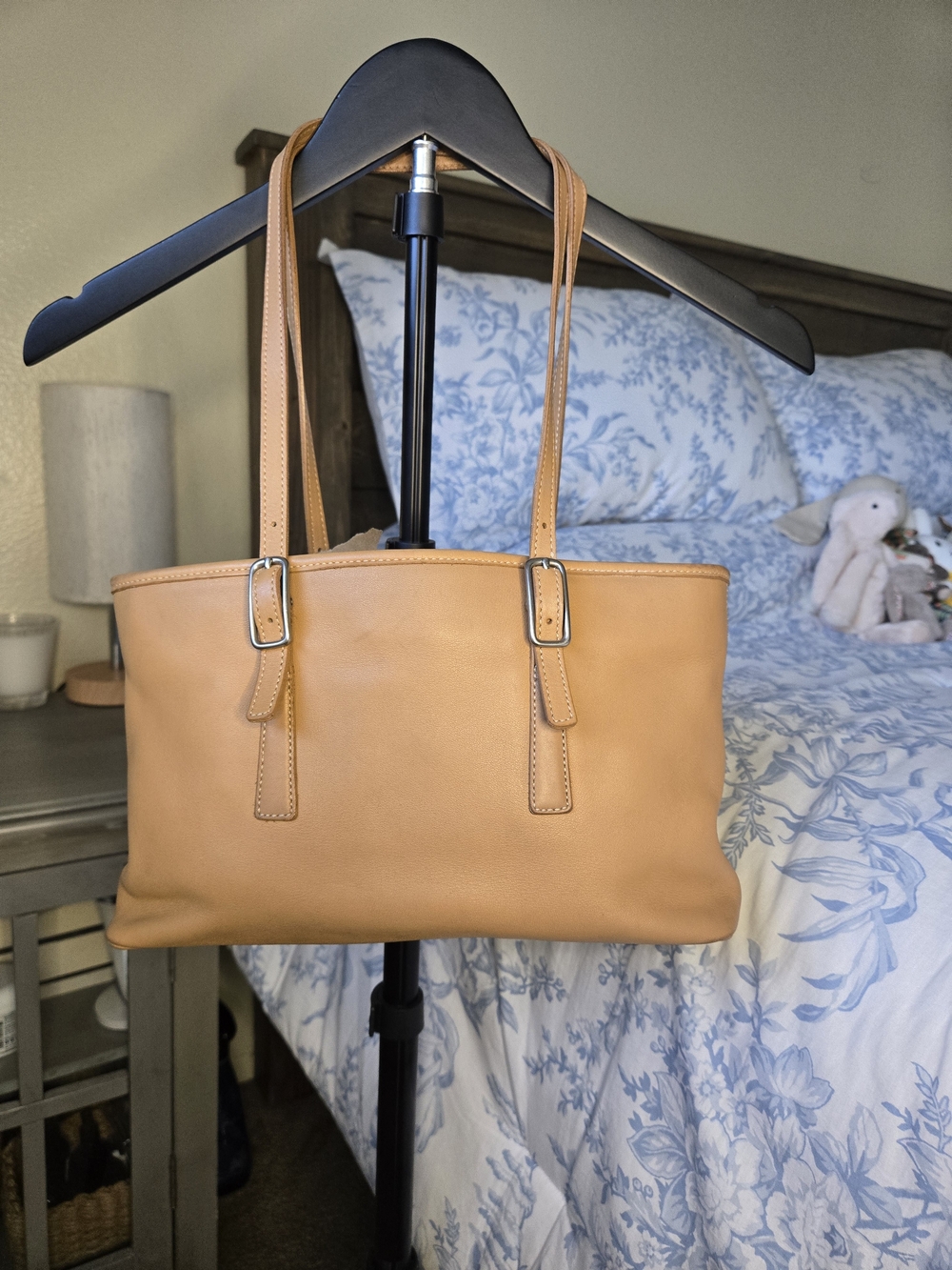 Vintage Coach Shopper's Tote Tan Leather Shoulder Tote